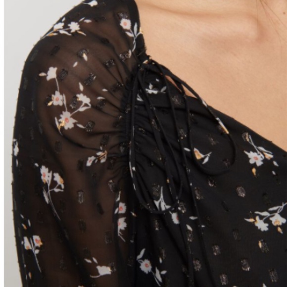 Dynamite Shoulder Tie Blouse NWT - Picture 3 of 10